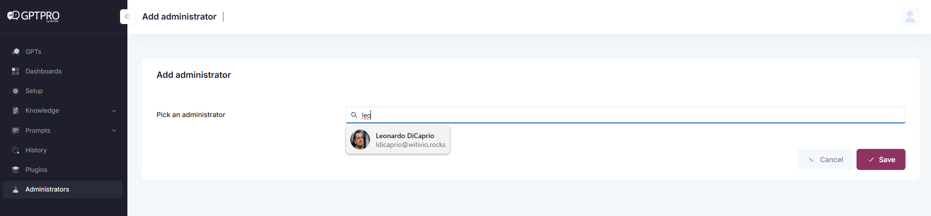 Add Agent administrator