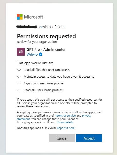 SharePoint consent with link